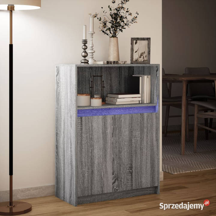 Szafka z LED szary dąb sonoma 72x34x100 WM852164 Warszawa
