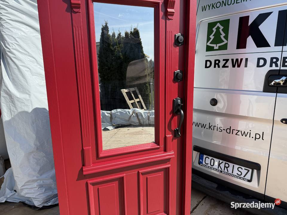 Drzwi zewnętrzne drewniane Anerykańskie klamka Gorzów Wielkopolski