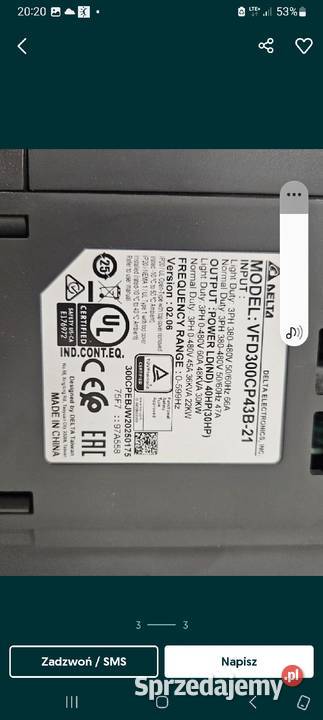 Falownik Delta30KW Bielsko-Biała sprzedam