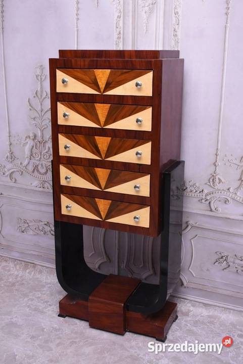 Drewniana Komoda Art Deco 5 Szuflad Regał Meble Kraków sprzedam
