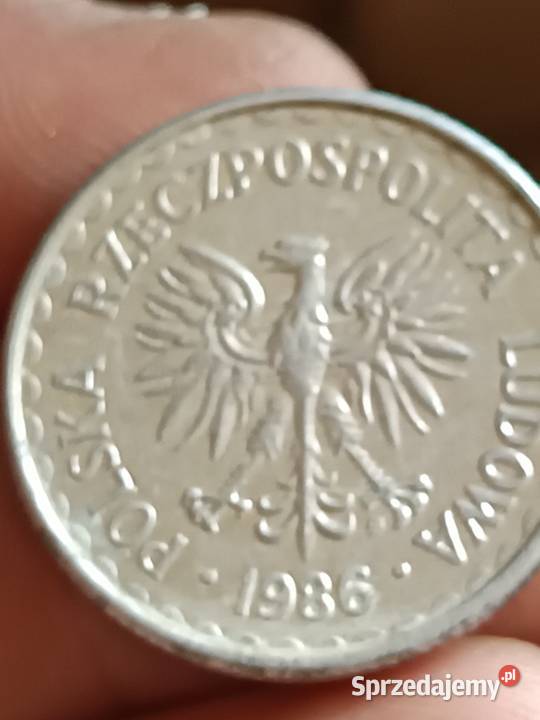 Sprzedam monete 1 zloty 1986 r mala skretka