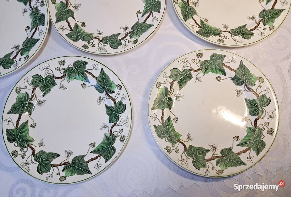 Komplet 5 oryginalnych talerzy Wedgwood Napoleon Porcelana i szkło lubuskie