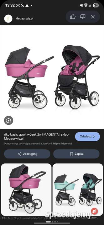 Sprzedam wózek 2w1 marki Riko basic sport Kutno