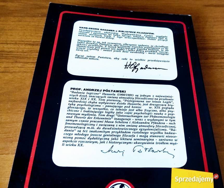 Prolegomena do czystej logiki Edmund Husserl miękka Gdańsk sprzedam