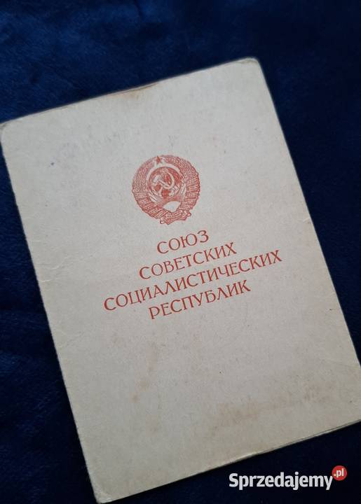 Dokument do medalu ZSRR zdobycie Berlina z 1947 Militaria Antyki, Sztuka, Kolekcje pomorskie Wejherowo