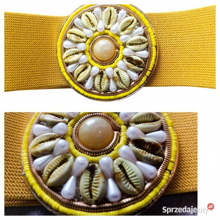 Pasek DamskiGUMA OZDOBNA BIŻUTERIA cekiny łódzkie Pątnów