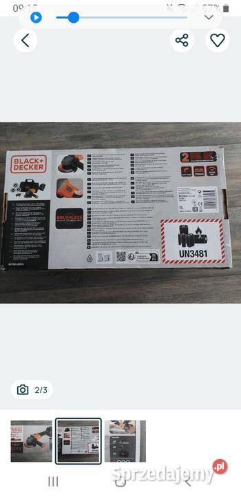 Szlifierka kątowa akumulatorowa BlackDecker dolnośląskie Oleśnica