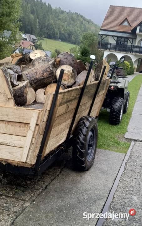 Przyczepka do quada traktorka solidna Z hamulcem Pcim