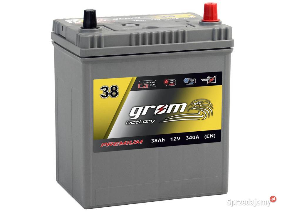 Akumulator GROM Premium 38Ah 340A Japan Prawy akumulatory Koszalin