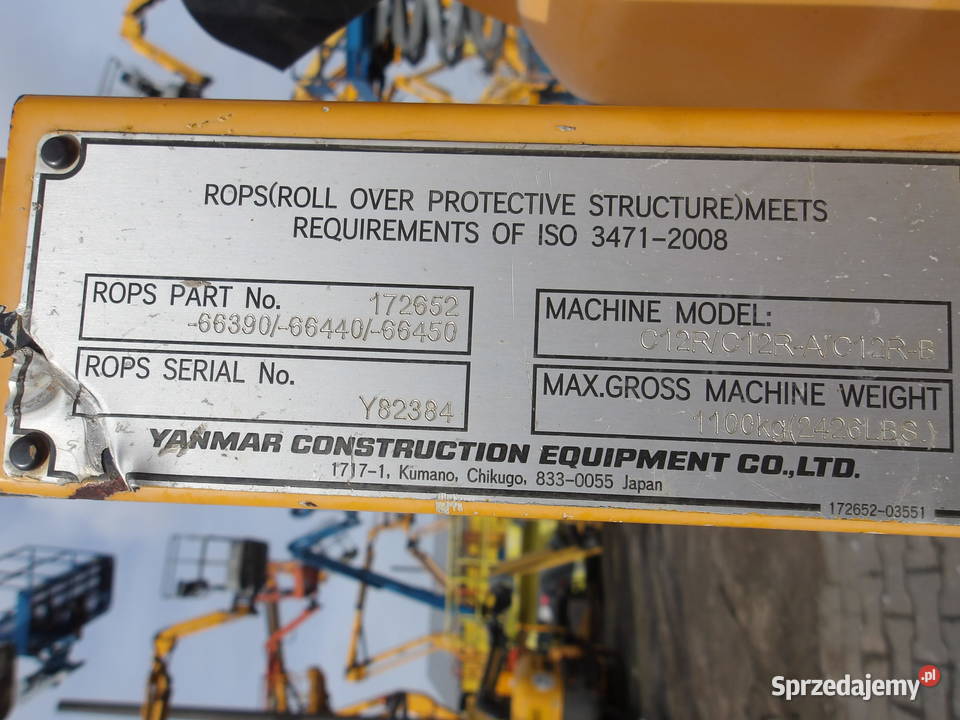 Wozidło gąsienicowe dumper Yanmar C12RB Pleszew