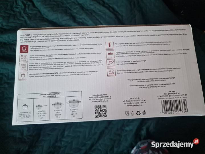 NOWY nowy zestaw garnków GERLACH model FIRST 6 Wrocław