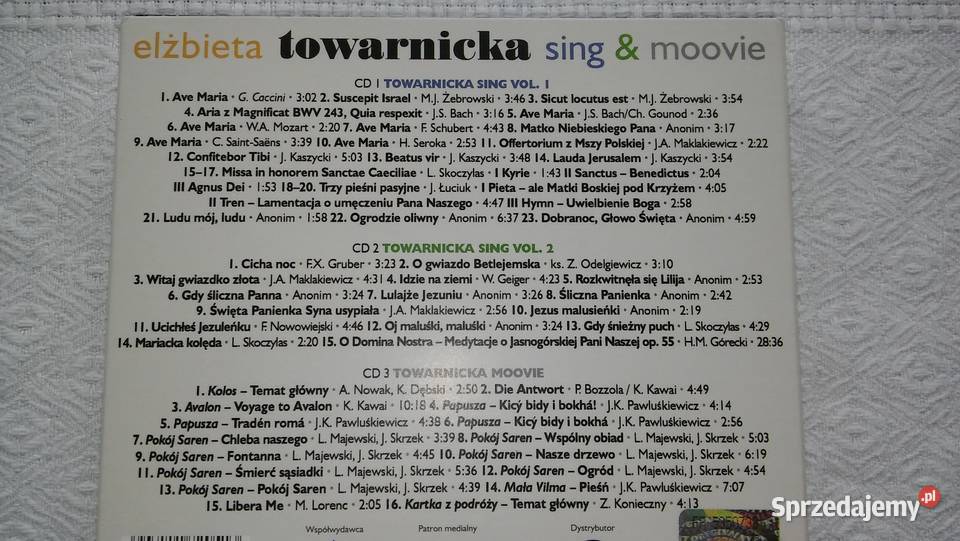 płyta TOWARNICKA SINGMOOVIE 3 cd muzyka filmowa