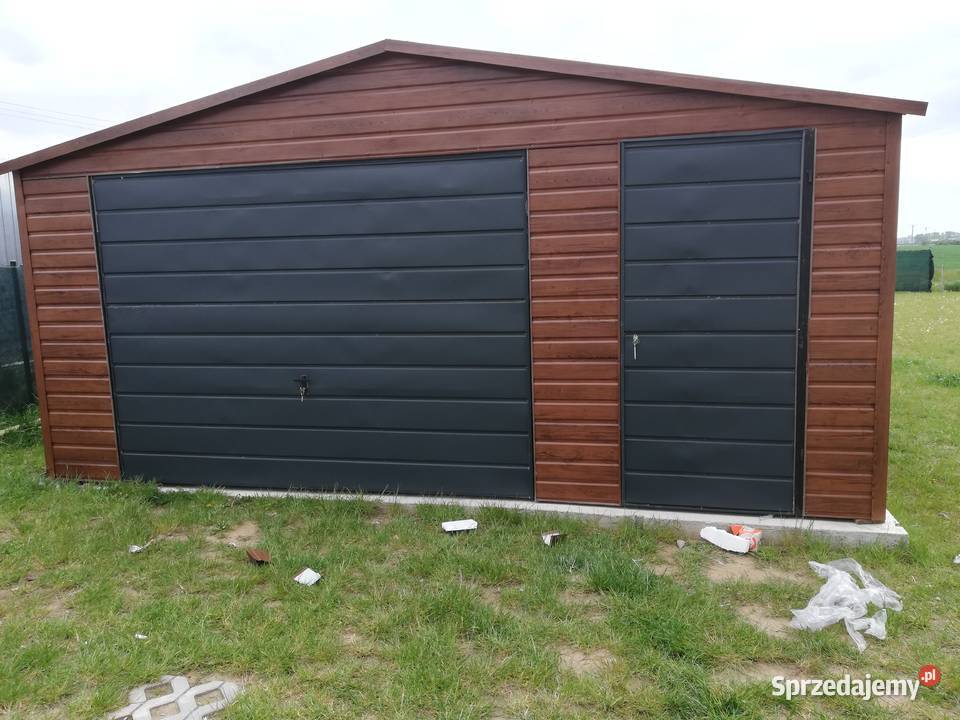 94B Garaż Blaszany 6x5 orzechBlaszak Garaże podkarpackie Łańcut sprzedam