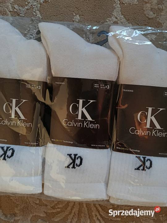 Skarpety męskie Calvin Klein białe 12pak rozmiar Białystok