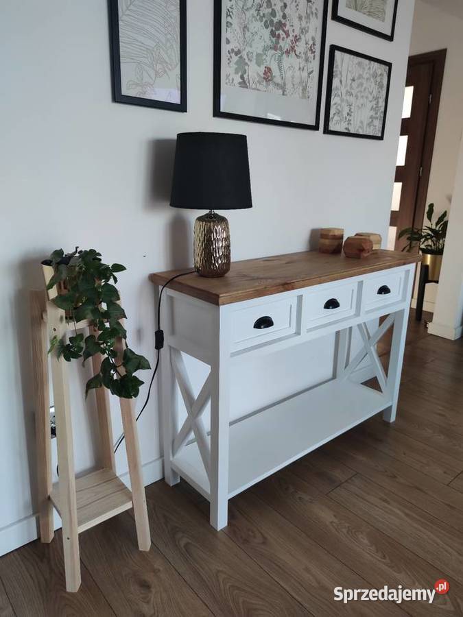 Konsola komoda drewniana styl prowansalski 34cm łódzkie Zduńska Wola sprzedam