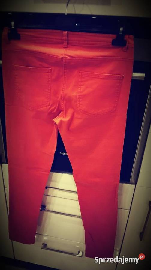 Spodnie Jeans Czerwone Damskie HM SM Rurki