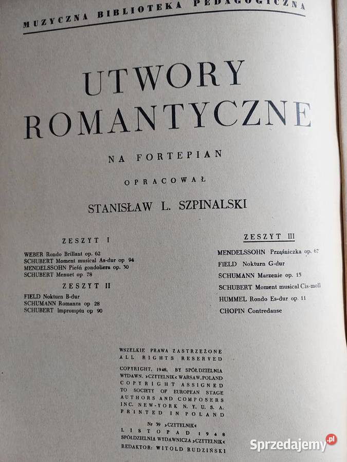 3 Stara książka zeszyt z nutami utwory Tczew