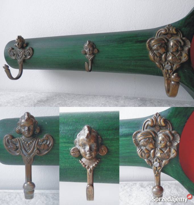 Piękny unikatowy dębowy wieszak KOROMYSŁONOSIDŁO Szczecinek