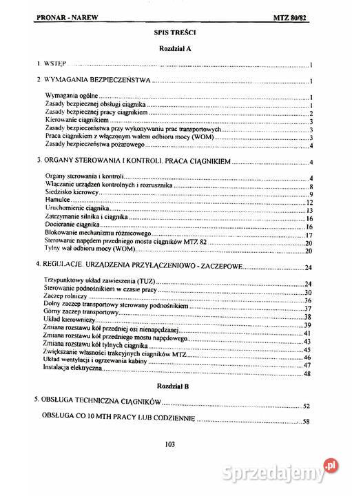 Instrukcja obsługi Pronar MTZ 80 82 Pozostałe podkarpackie Stalowa Wola