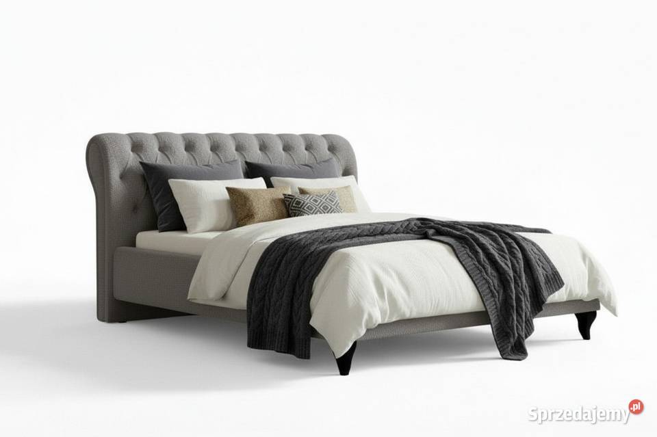 Eleganckie białe Łóżko BRUNO 1 180x200 Pikowane 237cm Lublin sprzedam