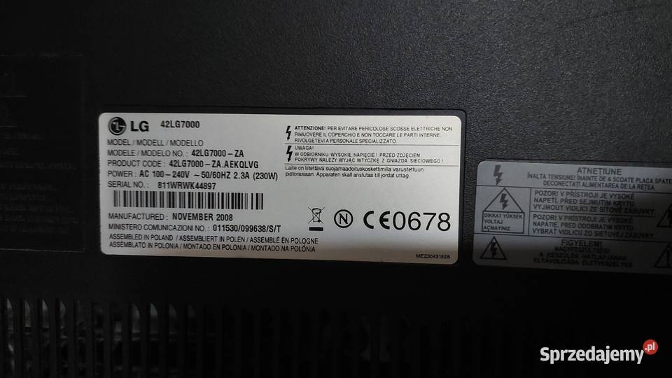 Telewizor marki LG 42 cale model 42LH7000 42cale Wrocław