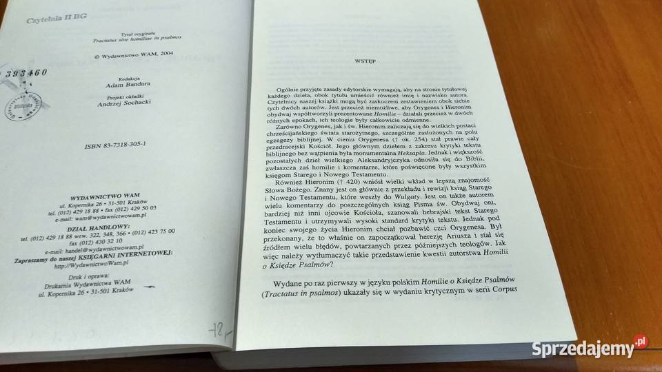 Homilie o Księdze Psalmów  Orygenes Hieronim Gdańsk