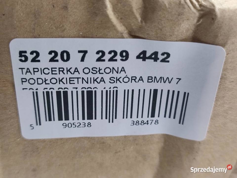 TAPICERKA PODŁOKIETNIKA SKÓRA BMW 7 F01 20082015 lubelskie sprzedam