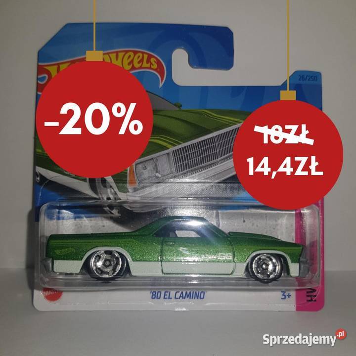 Hot Wheels 80 El Camino 026250 3 lata+ Poznań