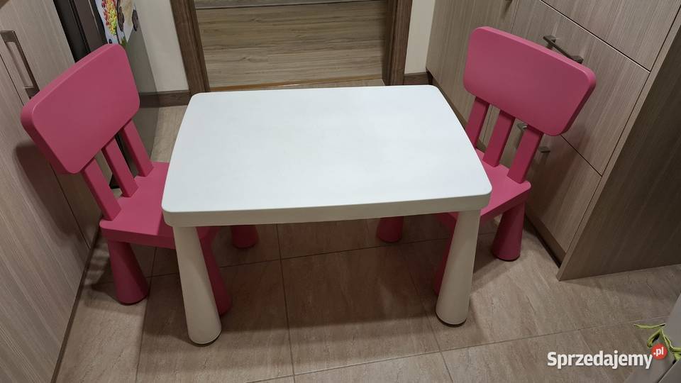 Stolik 2 krzesełka IKEA MAMMUT zestaw dzieci Wrocław