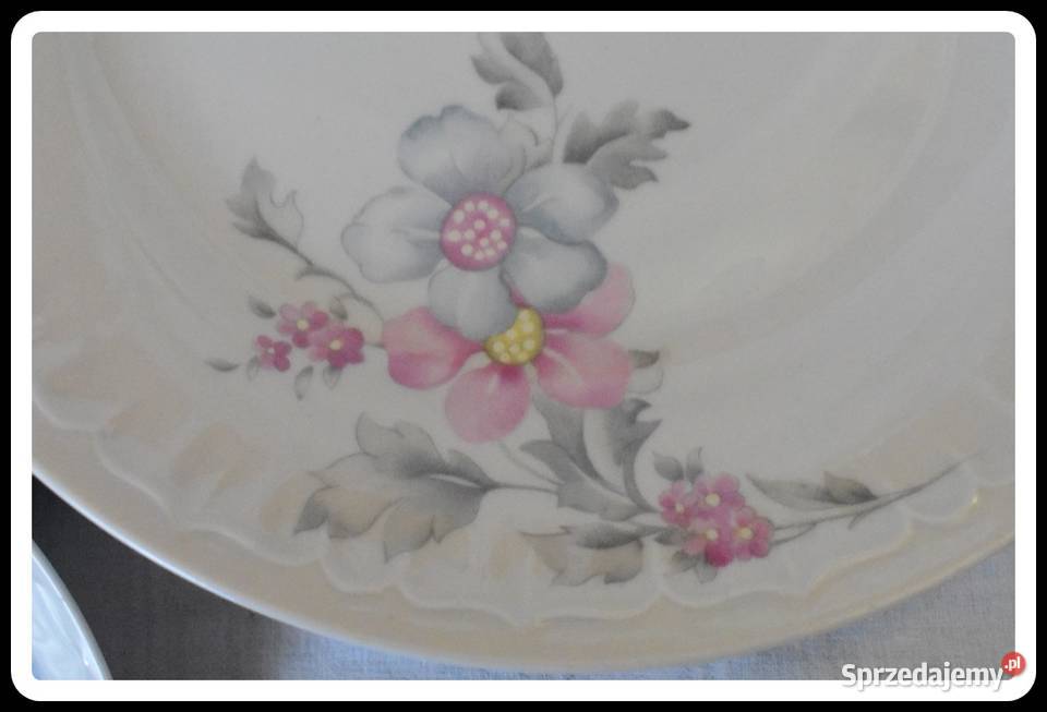 Porcelana BOGUCICE z okresu PRL talerze półmisek Płock