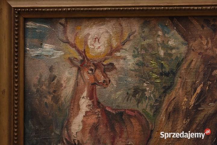 JERZY KOSSAK Św Hubert Patron Myśliwych Piękny Kraków sprzedam