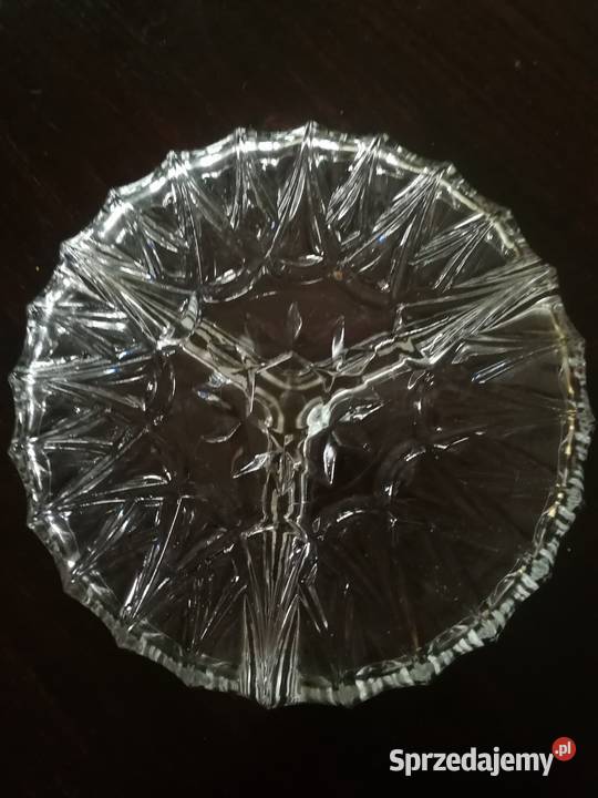 Okrągły dzielony kryształowy talerz patera na Kuźnia Raciborska