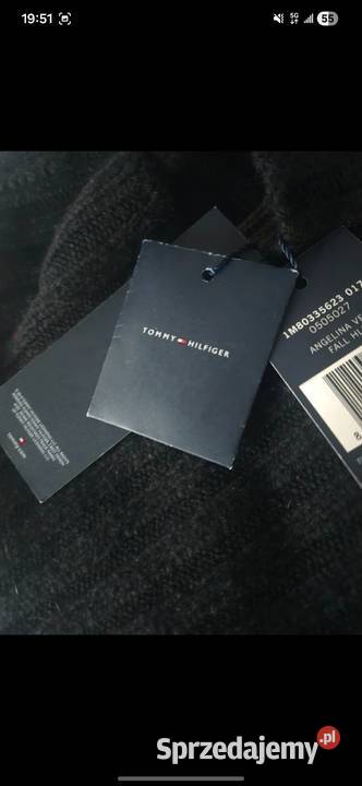 Sweter bez rękawów czarny Tommy Hilfiger stan Czaplinek