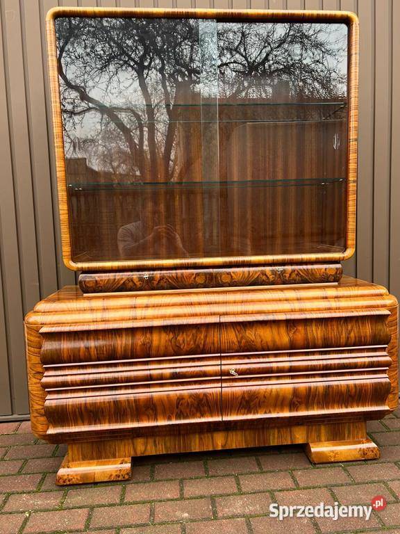 Witryna Serwantka Politura Orzech Stara Antyk wielkopolskie Swarzędz