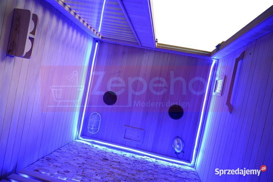 Sauna fińska sucha z piecem 1200x1050mm MOC 68 Pozostałe Grabówka