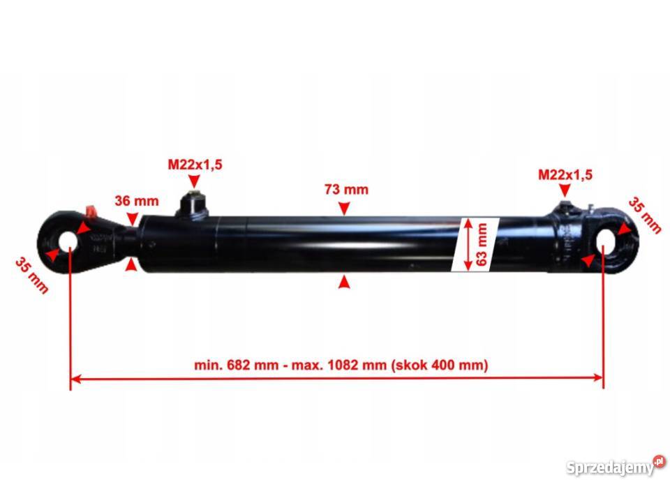 Siłownik Hydrauliczny CJ2F 63x36 SKOK 400 kujawsko-pomorskie sprzedam