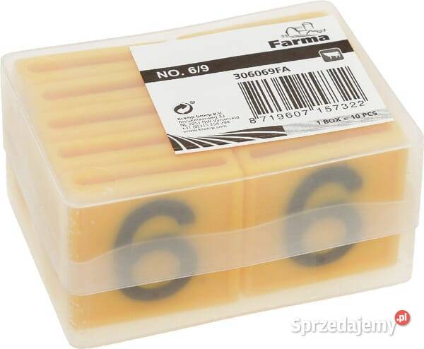 Cyfra do obroży 69 żółta 45x45mm 306069FA