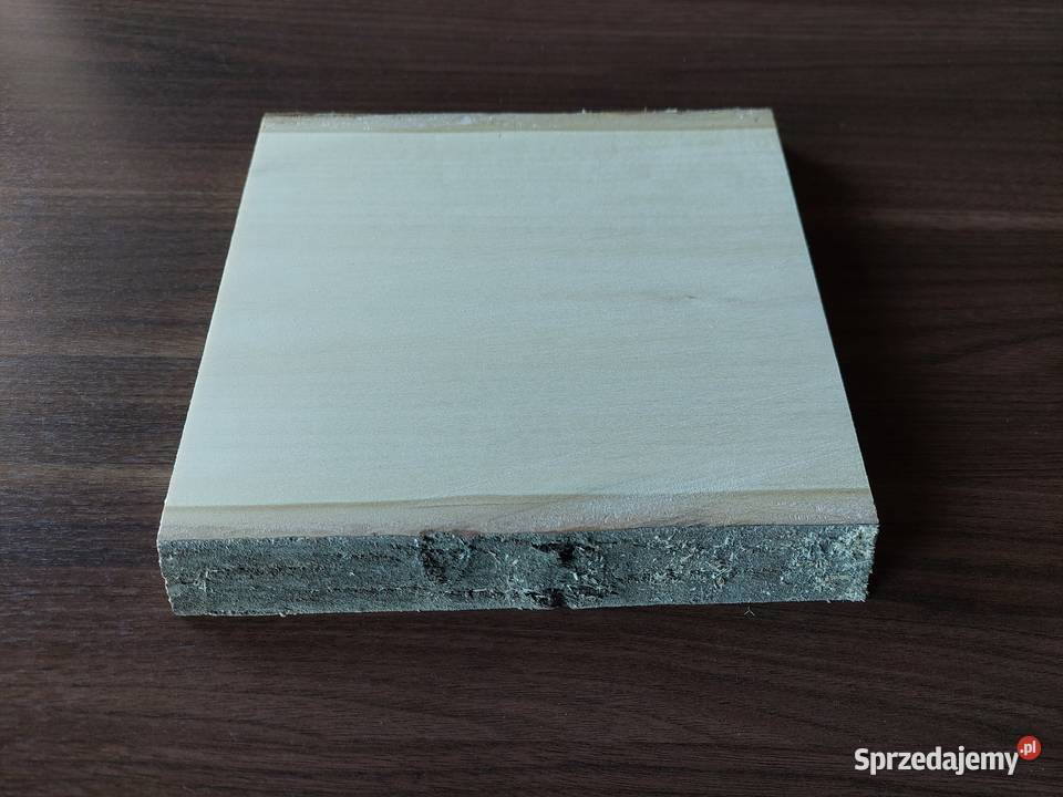 Deska lipowa z korą 20x125x25 rzeźba ikony Rękodzieło