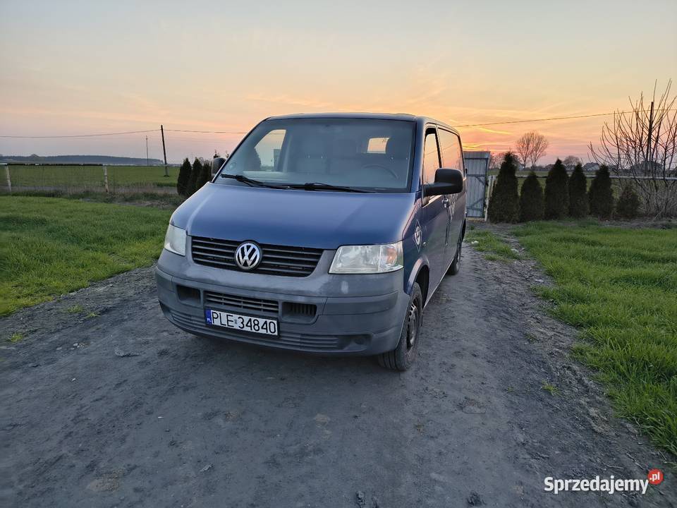 VW Transporter T5 19TDI mały przebieg hak bluetooth wielkopolskie Długie Stare