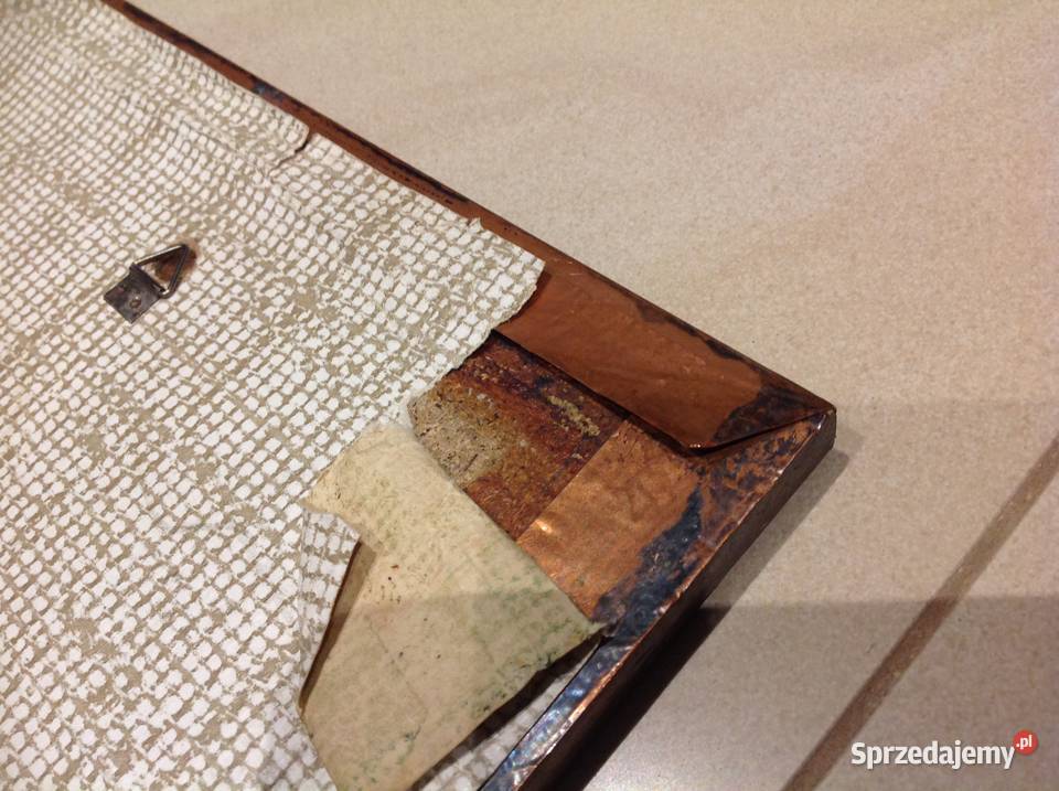 Stary Obraz Miedziany Płaskorzeźba Dłonie sprzedam