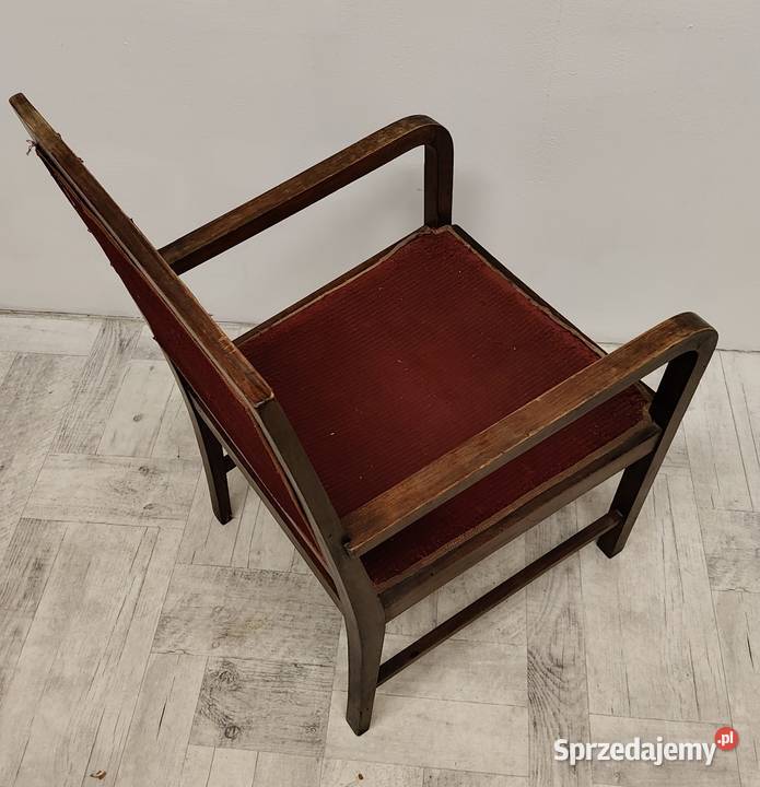 fotel krzesło art Deco drewniany z Radomsko