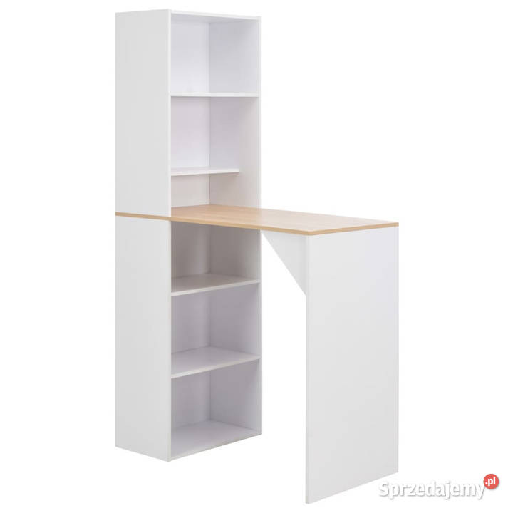 Stolik barowy z szafką biały 115 x 59 x 200 mazowieckie