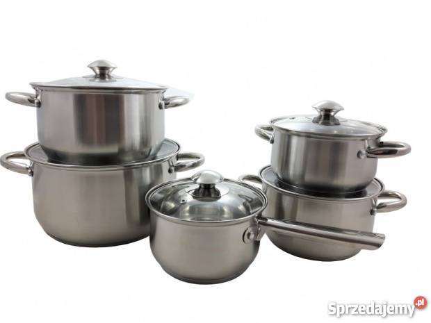 Zestaw garnków 10EL komplet garnki INDUKCJA GAZ Warszawa