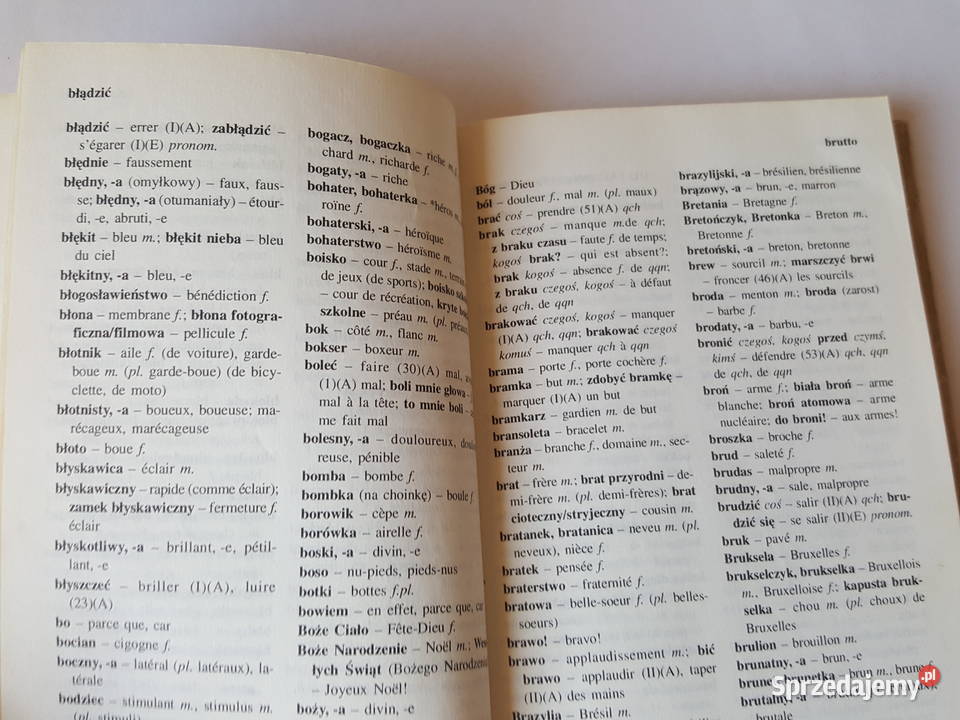 KSIĄŻKA Szkolny słownik polsko francuski Anna