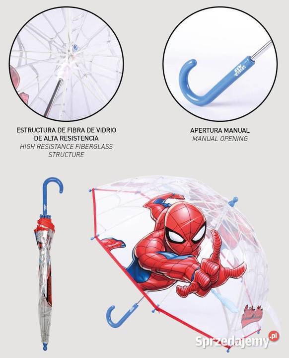 Spiderman Głęboki Parasol Parasolka Dzieci małopolskie Mogilany sprzedam