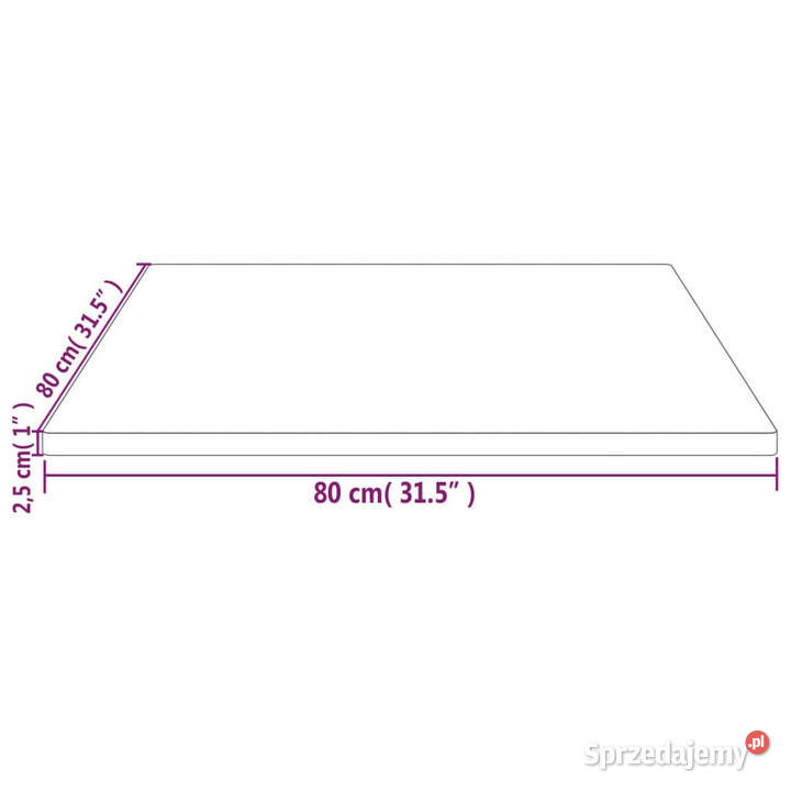 Blat stołu 80x80x25 lite drewno sosnowe Warszawa