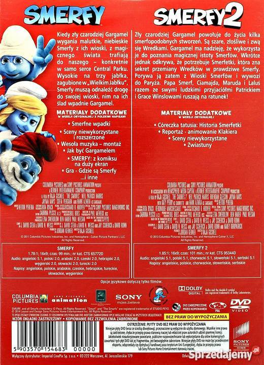 SMERFY SMERFY 2 ZESTAW 2 FILMÓW Kalisz