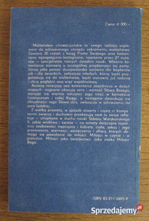 Mario Masini red Małżeństwo chrześcijańskie sprzedam