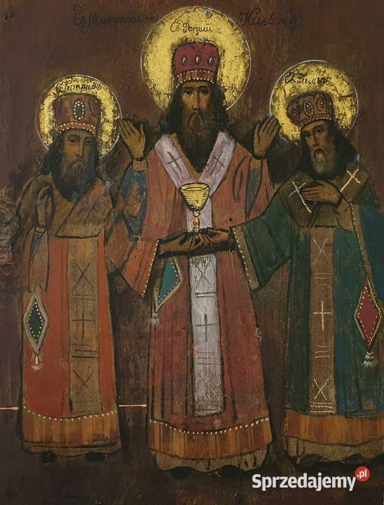 Ikona Święci metropolici Focjusz Teognost Warszawa