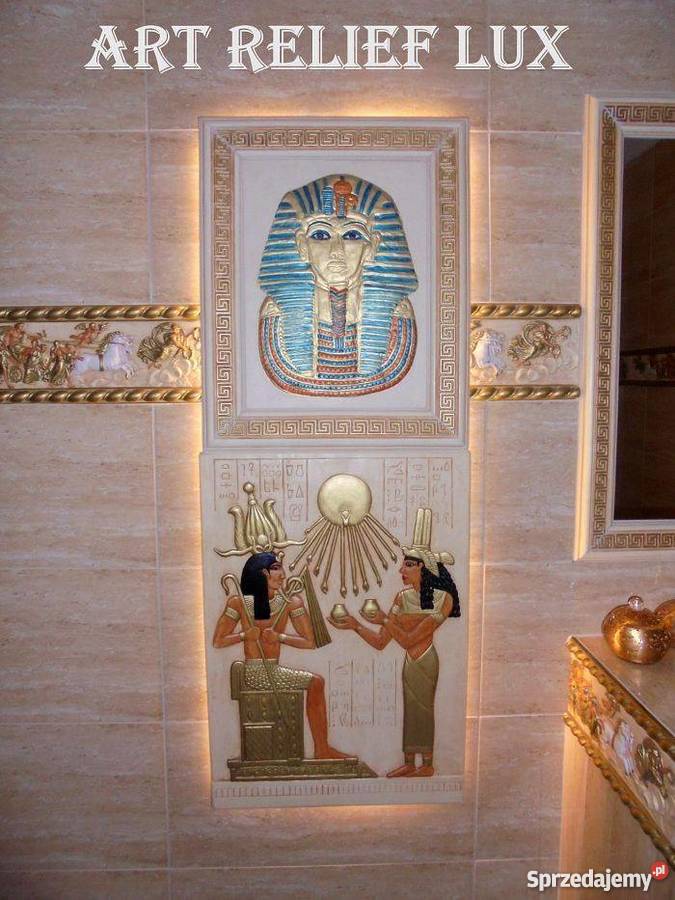 Płaskorzeźba Egipska grecka Sztukateria gipsowa wielokolorowy Dekoracje i ozdoby lubuskie Zielona Góra